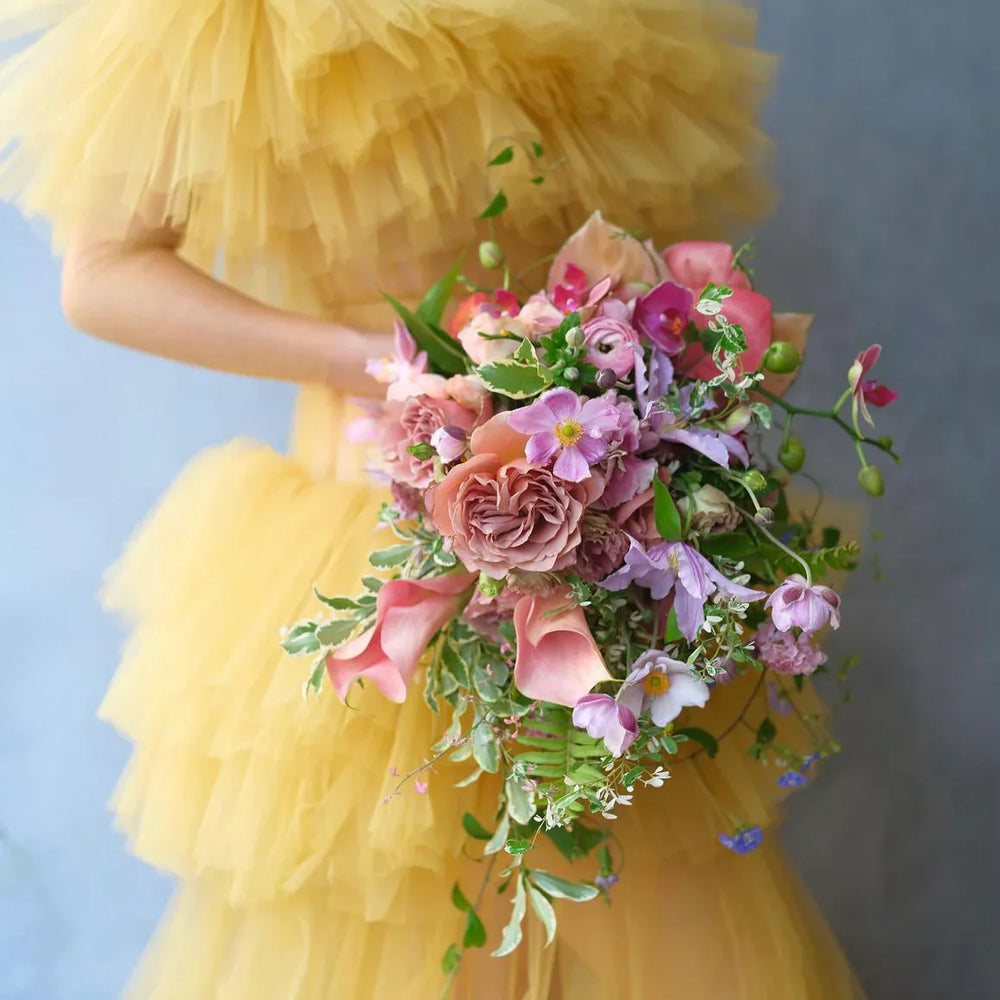 Yellow wedding dress